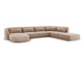 Coltar panoramic dreapta 6 locuri, Tulum, Cosmopolitan Design, 330x255x70 cm, catifea, bej