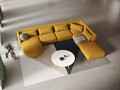Coltar panoramic dreapta 6 locuri, Tulum, Cosmopolitan Design, 330x255x70 cm, catifea, galben