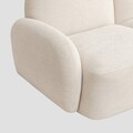 Canapea modulara 2 locuri Helmi, Homla, 184x87x73 cm, MDF/metal/poliester, ecru