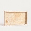 Tava decorativa Marmuri, Homla, 25x15x3 cm, marmura, bej