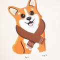 Lenjerie de pat dubla Corgi, Homla, 3 piese, 160x200 cm, microfibra din poliester, multicolor