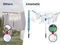 Uscator rotativ Leifheit, Linomatic 500 Easy, 50 m capacitate de uscare, aluminiu/plastic, argintiu/turcoaz