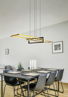 Bronz mat;Negru, Lustra 110x40x150 cm