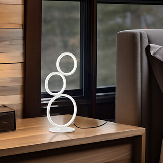 Alb mat, Lampa de masa 20.7x15x45 cm