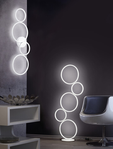 Lampadar Rondo, TRIO, 47x20x115 cm, 36W, 1x SMD, metal, alb mat