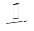 Lustra Trajan, TRIO, 150.5x6x150 cm, 45W, 1x SMD, metal, negru mat/natur