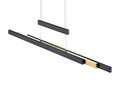 Lustra Trajan, TRIO, 150.5x6x150 cm, 45W, 1x SMD, metal, negru mat/natur