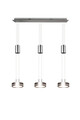 Lustra Franklin, TRIO, 85x14x150 cm, 9W, 3x SMD, aluminiu, argintiu mat