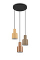 Lustra Agudo, TRIO, 30x150 cm, 40W, 3x E27, metal, multicolor