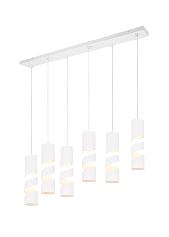 Lustra Stream, TRIO, 100x9x150 cm, 10W, 6x GU10, metal, alb mat