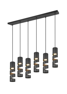 Negru mat, Lustra 100x9x150 cm