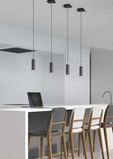 Negru mat, Lustra 75x9x150 cm
