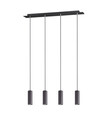 Lustra Marley, TRIO, 75x9x150 cm, 35W, 4x GU10, metal, negru mat