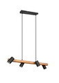 Lustra Marley, TRIO, 80x20x150 cm, 35W, 4x GU10, metal, negru mat/natur