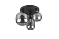 Plafoniera Diva, TRIO, 39x28.5 cm, 10W, 3x E27, metal, negru mat