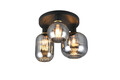 Plafoniera Diva, TRIO, 39x28.5 cm, 10W, 3x E27, metal, negru mat