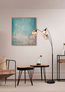 Negru mat, Lampadar 31x71x200 cm