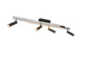 Plafoniera Zeno, TRIO, 133x8.5x15 cm, 5.5W, 12W, 4x SMD, 1x SMD, metal, argintiu lucios/negru