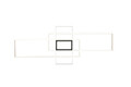 Plafoniera Irvine, TRIO, 105x42x6.5 cm, 60W, 1x SMD, metal, bronz mat/negru