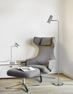 Argintiu mat, Lampadar 23x39x151 cm