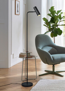 Negru mat, Lampadar 23x39x151 cm