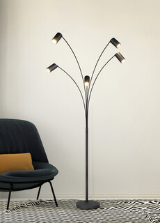 Negru mat, Lampadar 80x55x200 cm