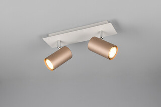 Alb;Bronz, Plafoniera 30x9x15 cm
