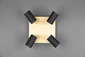 Plafoniera Marley, TRIO, 24x24x15 cm, 35W, 4x GU10, metal, negru/auriu