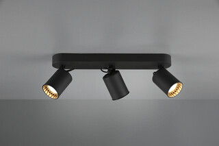 Negru mat, Plafoniera 41x7x15 cm