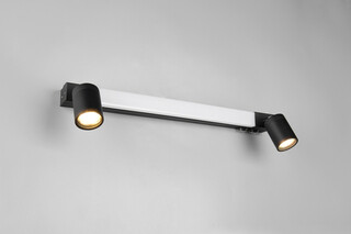 60x4.5x18 cm, Negru mat