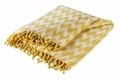 Cuvertura Pled Stripes, Heinner, 127x152 cm, 75% bumbac si 25% poliester, galben