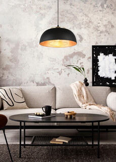 Negru mat, Lustra 35x150 cm