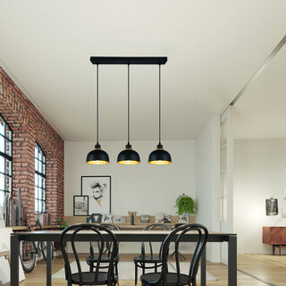 Negru mat, Lustra 74x18x150 cm