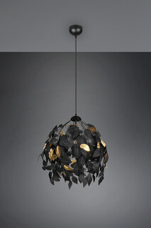 Negru mat;Auriu, Candelabru 38x150 cm