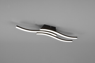 Negru mat, Plafoniera 56x12x7 cm