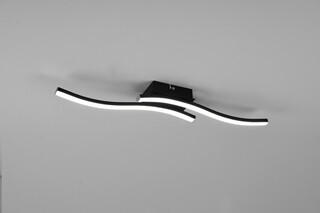 Negru mat, Plafoniera 56x9x7 cm