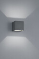 Aplica de perete pentru exterior Adaja, TRIO, 8x8x8 cm, 3W, 2x SMD, aluminiu turnat, antracit
