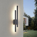 Aplica de perete pentru exterior Tawa, TRIO, 9.5x6.5x62 cm, 9W, 2x SMD, aluminiu, antracit
