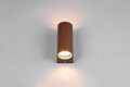 Aplica de perete rotunda pentru exterior Roya, TRIO, 6.9x15 cm, 35W, 2x GU10, aluminiu, maro