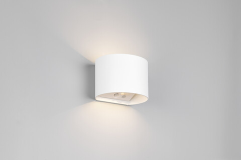 Aplica de perete pentru exterior Genie, RL NOW, 14x12x10 cm, 1W, 2x SMD, plastic, alb mat