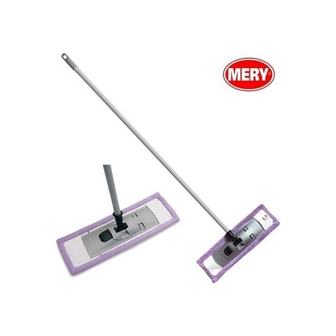 Mop plat, Mery, umed sau uscat, 45 x 140 cm, plastic/microfibra
