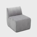 Fotoliu modular Svela, Homla, 80x59.5x62 cm, catifea din poliester, gri