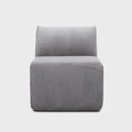 Fotoliu modular Svela, Homla, 80x59.5x62 cm, catifea din poliester, gri