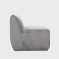 Fotoliu modular Svela, Homla, 80x59.5x62 cm, catifea din poliester, gri