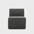 Fotoliu modular Likke, Homla, 88x73x73 cm, catifea din poliester, gri inchis