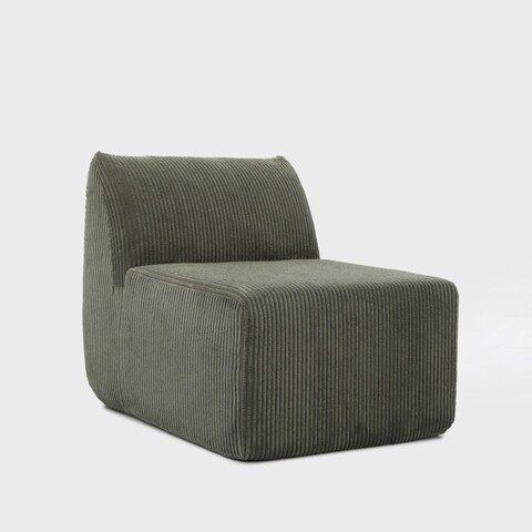 Fotoliu modular Svela, Homla, 80x59.5x62 cm, catifea din poliester, verde olive