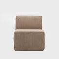 Fotoliu modular Likke, Homla, 88x73x73 cm, catifea din poliester, bej