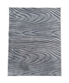 Covor 3D cu model in relief, Wave, Heinner, 80x150 cm, poliester, gri
