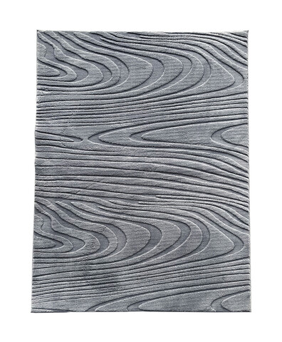 Covor 3D cu model in relief, Wave, Heinner, 120x160 cm, poliester, gri