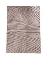 Covor 3D cu model in relief, Wave, Heinner, 80x150 cm, poliester, maro